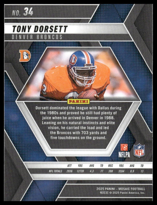 2025 Panini Mosaic #34 Tony Dorsett