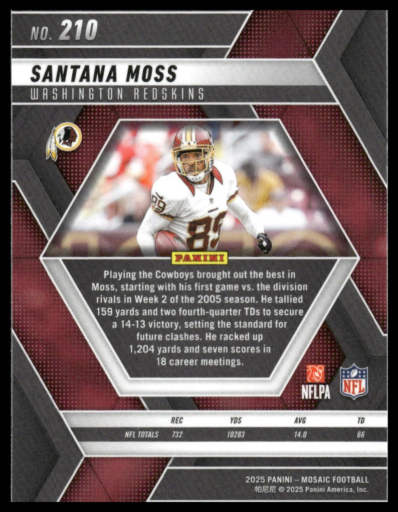 2025 Panini Mosaic #210 Santana Moss