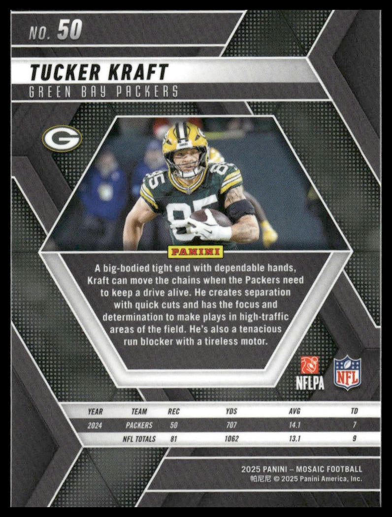 2025 Panini Mosaic #50 Tucker Kraft