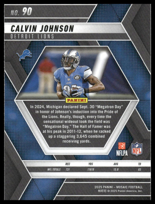 2025 Panini Mosaic #90 Calvin Johnson