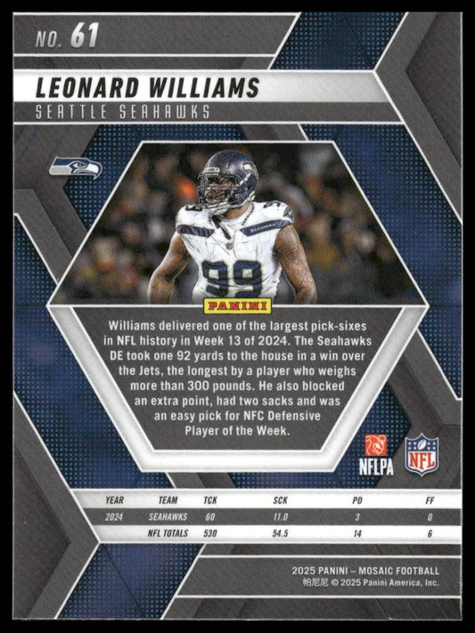 2025 Panini Mosaic #61 Leonard Williams