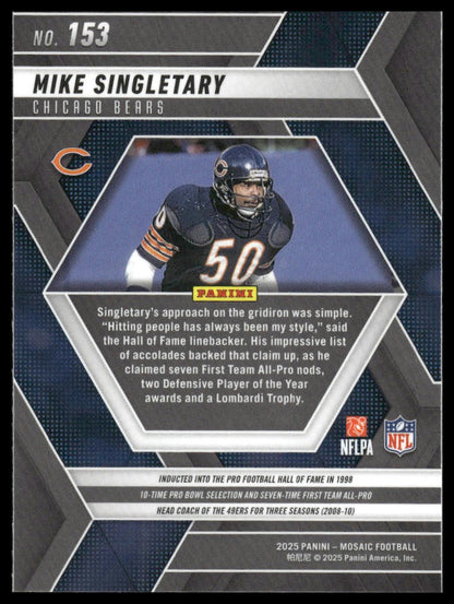 2025 Panini Mosaic #153 Mike Singletary