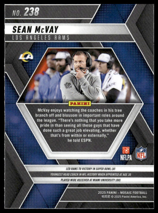 2025 Panini Mosaic #238 Sean McVay