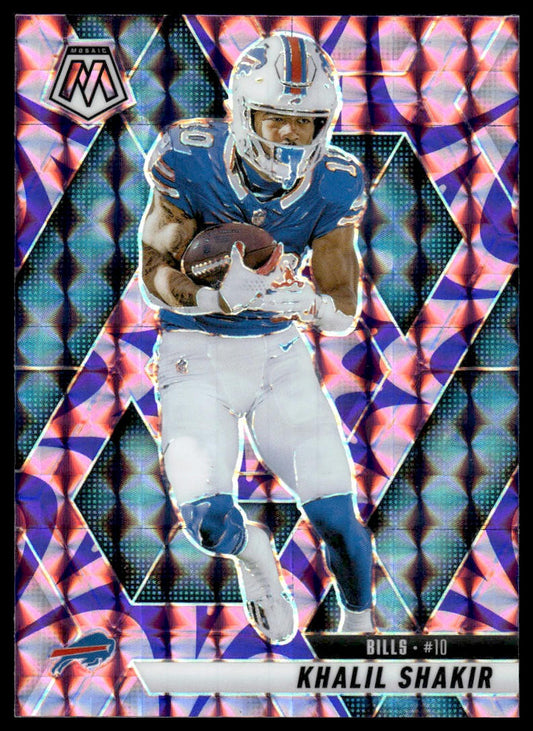 2025 Panini Mosaic #122 Khalil Shakir Mosaic Reactive Blue
