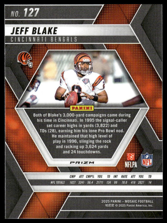 2025 Panini Mosaic #127 Jeff Blake Mosaic Green