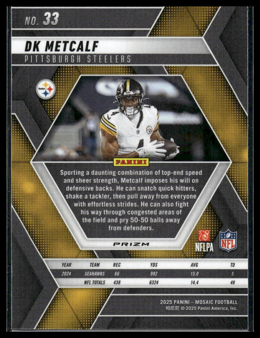 2025 Panini Mosaic #33 DK Metcalf Mosaic Green