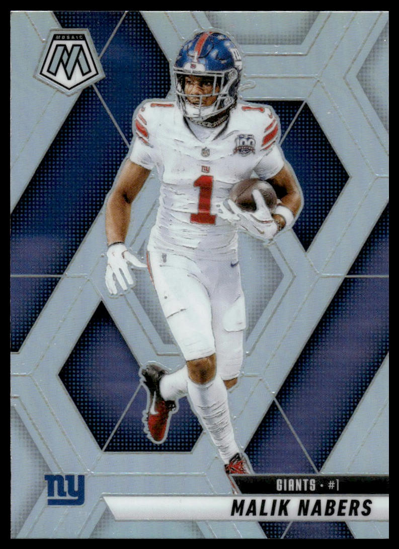 2025 Panini Mosaic #100 Malik Nabers Silver