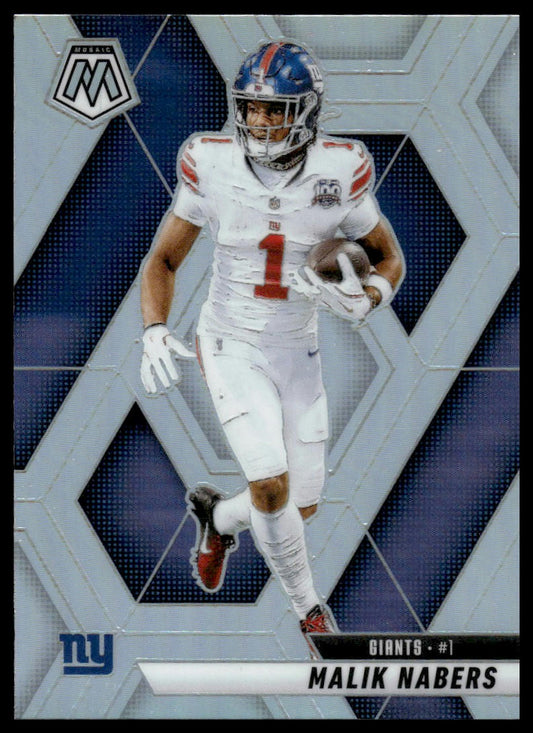 2025 Panini Mosaic #100 Malik Nabers Silver