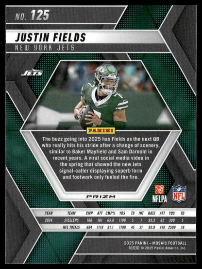 2025 Panini Mosaic #125 Justin Fields Silver
