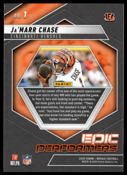 2025 Panini Mosaic #1 Ja’Marr Chase Epic Performers