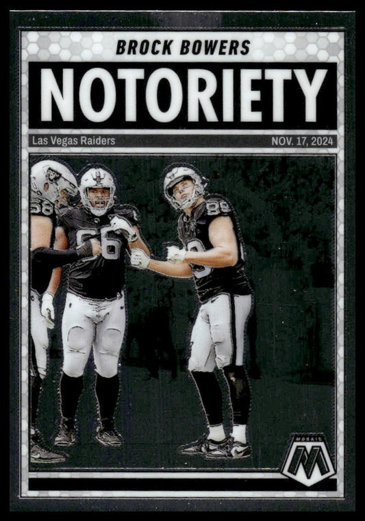 2025 Panini Mosaic #10 Brock Bowers Notoriety