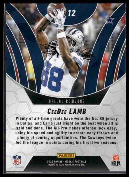 2025 Panini Mosaic #12 CeeDee Lamb Elevate