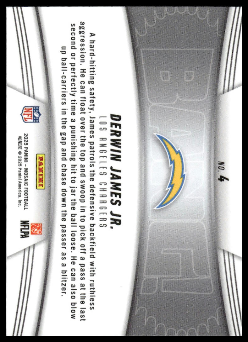 2025 Panini Mosaic #4 Derwin James Jr. Bang!