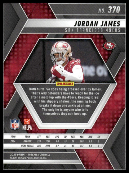 2025 Panini Mosaic #370 Jordan James