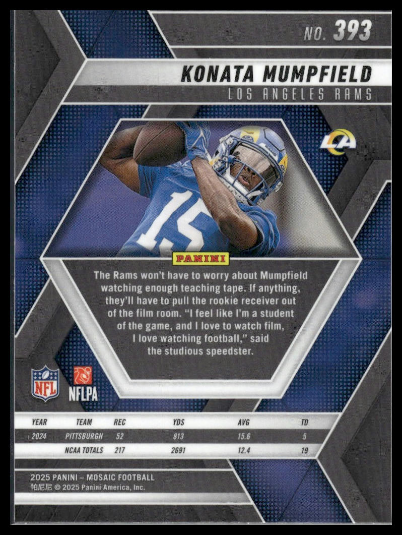 2025 Panini Mosaic #393 Konata Mumpfield