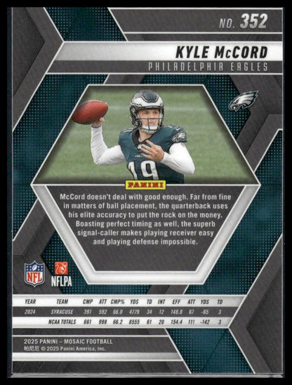 2025 Panini Mosaic #352 Kyle McCord