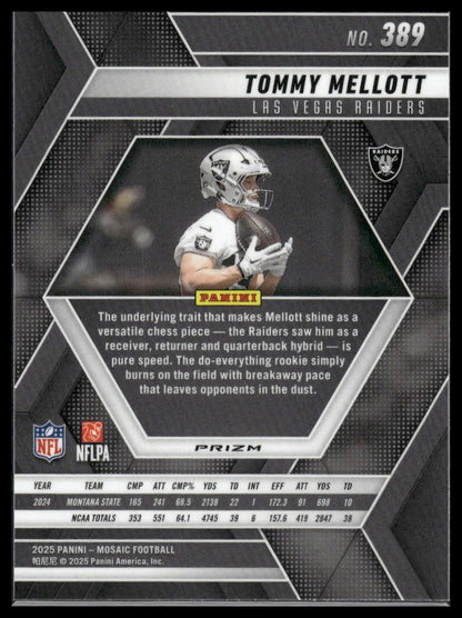 2025 Panini Mosaic #389 Tommy Mellott Blue Scope