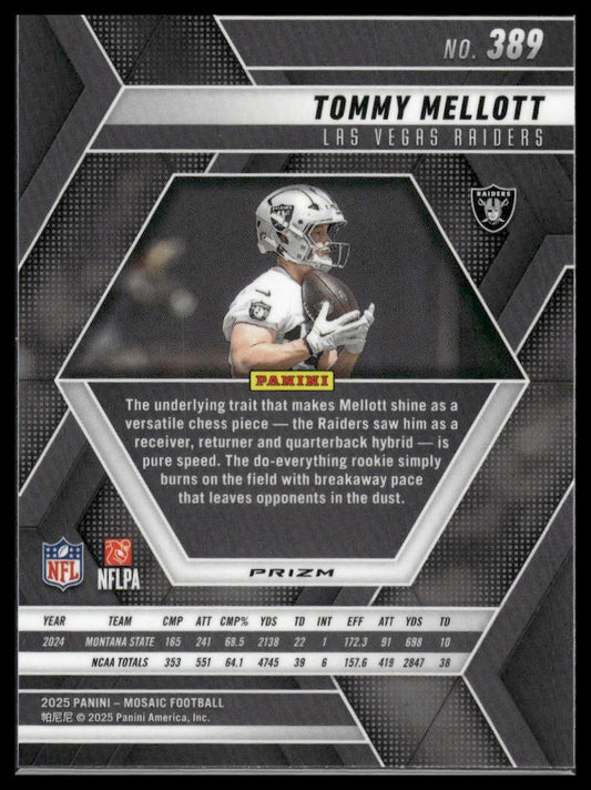 2025 Panini Mosaic #389 Tommy Mellott Blue Scope