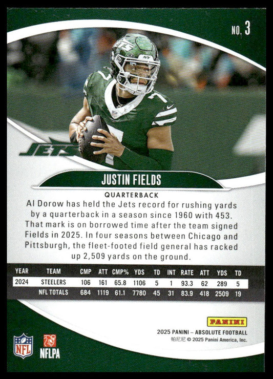 2025 Panini Absolute #3 Justin Fields Retail
