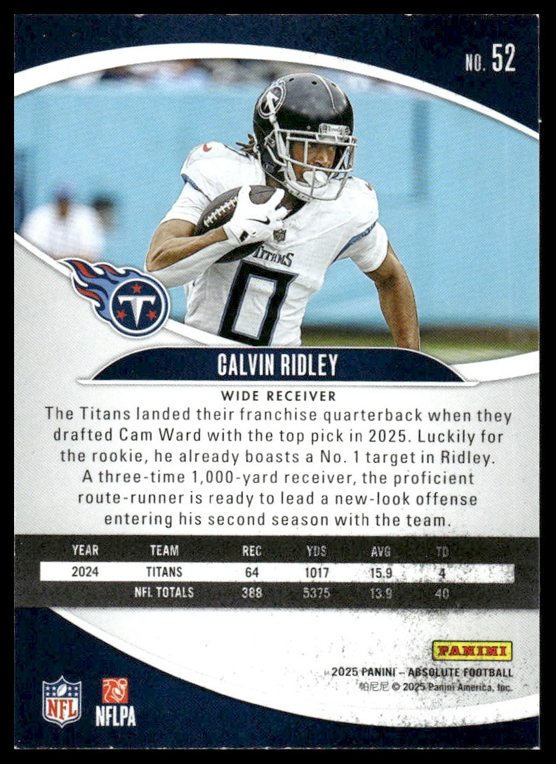 2025 Panini Absolute #52 Calvin Ridley Retail