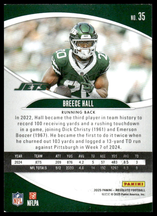 2025 Panini Absolute #35 Breece Hall Retail