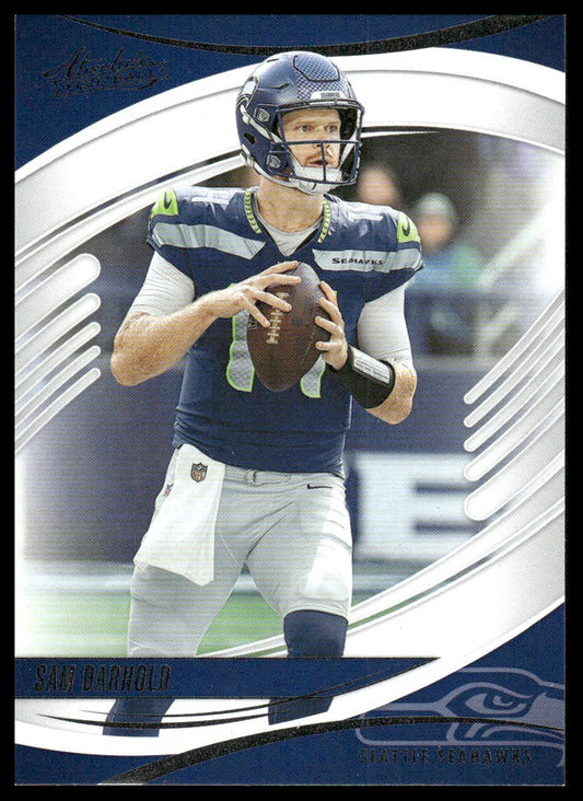 2025 Panini Absolute #8 Sam Darnold Red