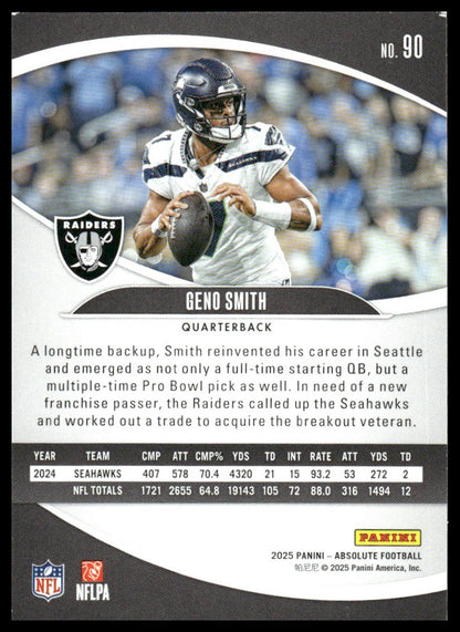2025 Panini Absolute #90 Geno Smith Retail