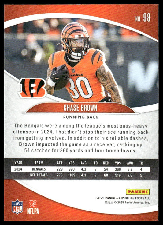 2025 Panini Absolute #98 Chase Brown Retail