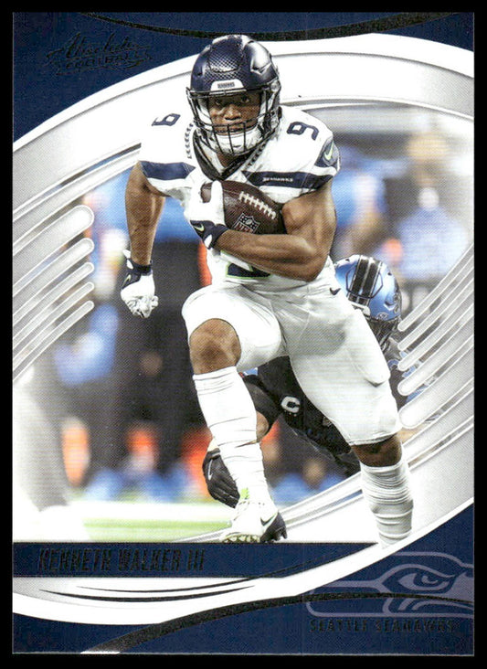 2025 Panini Absolute #57 Kenneth Walker III Blue