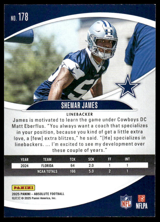 2025 Panini Absolute #178 Shemar James Yellow