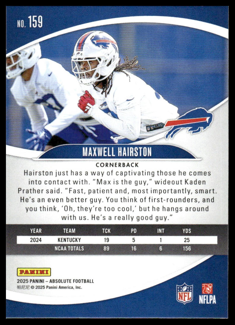 2025 Panini Absolute #159 Maxwell Hairston Retail