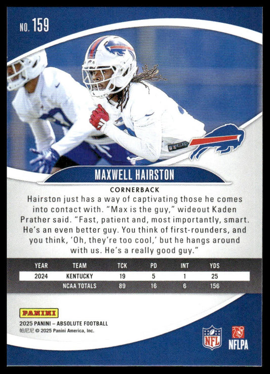 2025 Panini Absolute #159 Maxwell Hairston Retail
