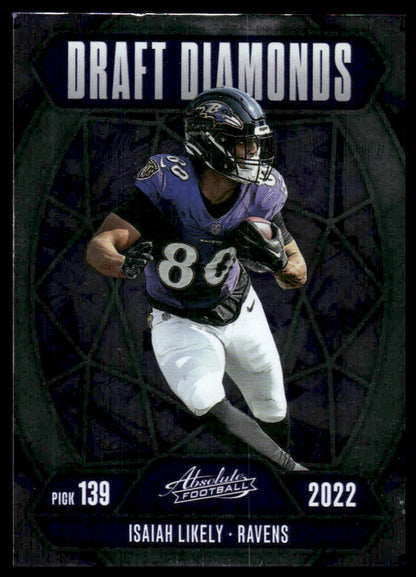2025 Panini Absolute #DD-ILY Isaiah Likely Draft Diamonds