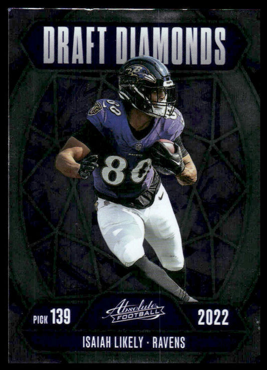 2025 Panini Absolute #DD-ILY Isaiah Likely Draft Diamonds