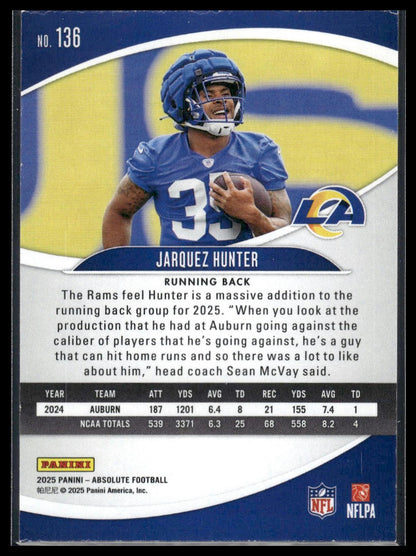 2025 Panini Absolute Countdown Calendar #136 Jarquez Hunter