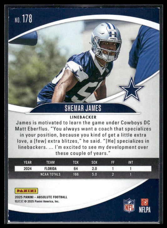 2025 Panini Absolute #178 Shemar James Retail