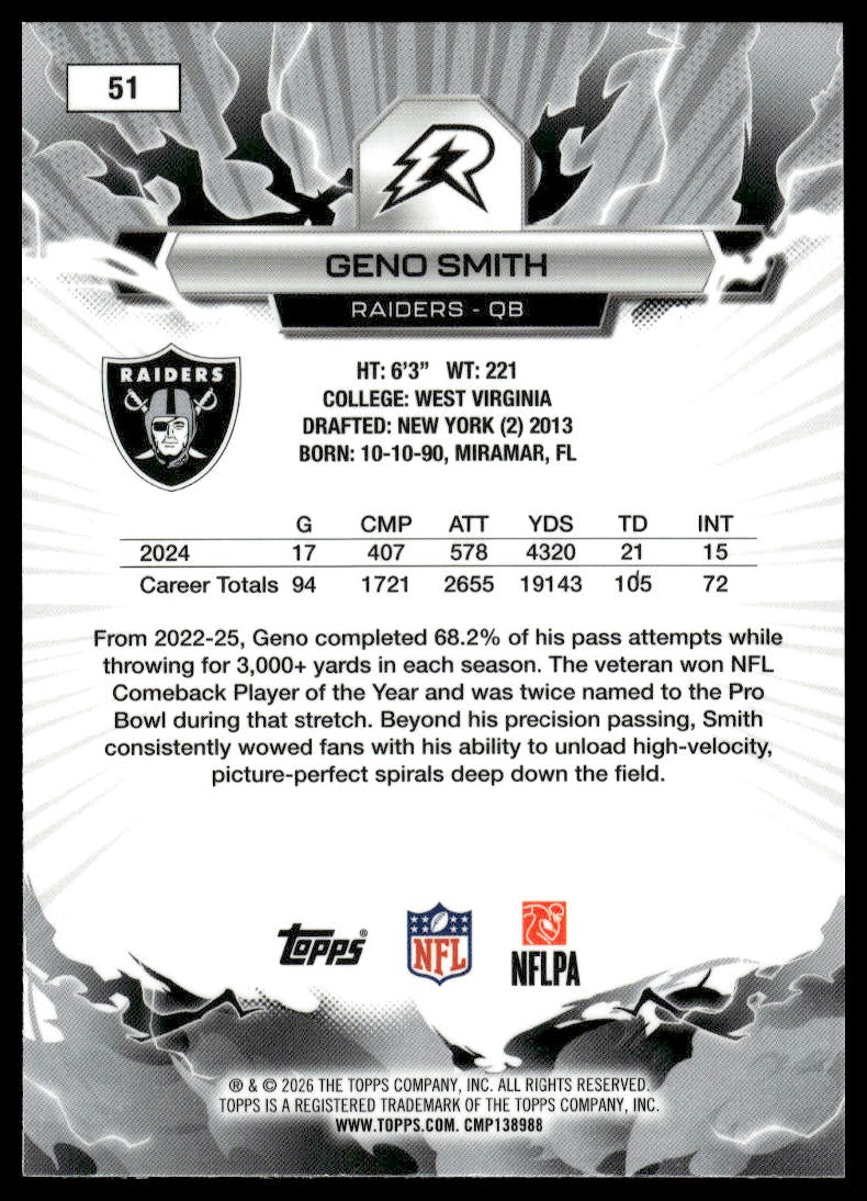 2025 Topps Resurgence #51 Geno Smith