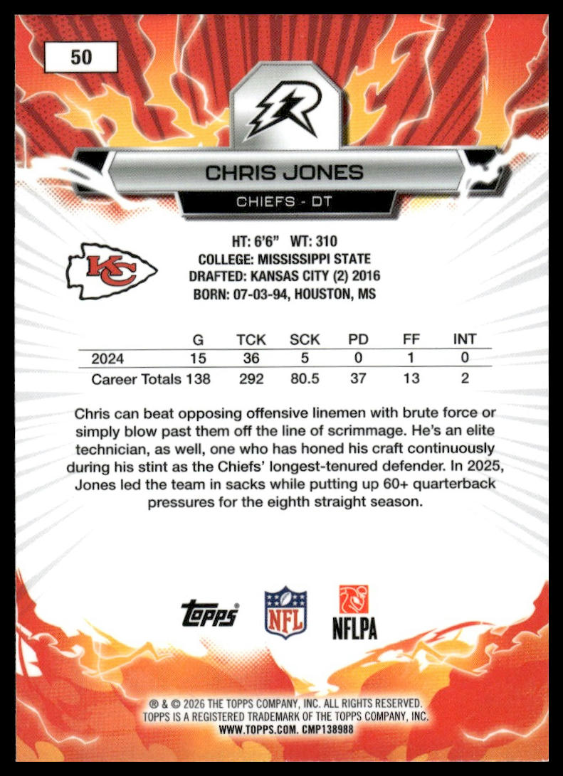 2025 Topps Resurgence #50 Chris Jones