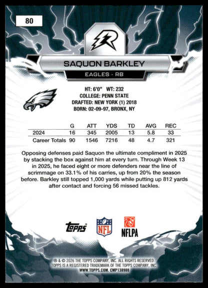 2025 Topps Resurgence #80 Saquon Barkley