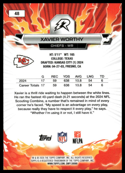 2025 Topps Resurgence #48 Xavier Worthy