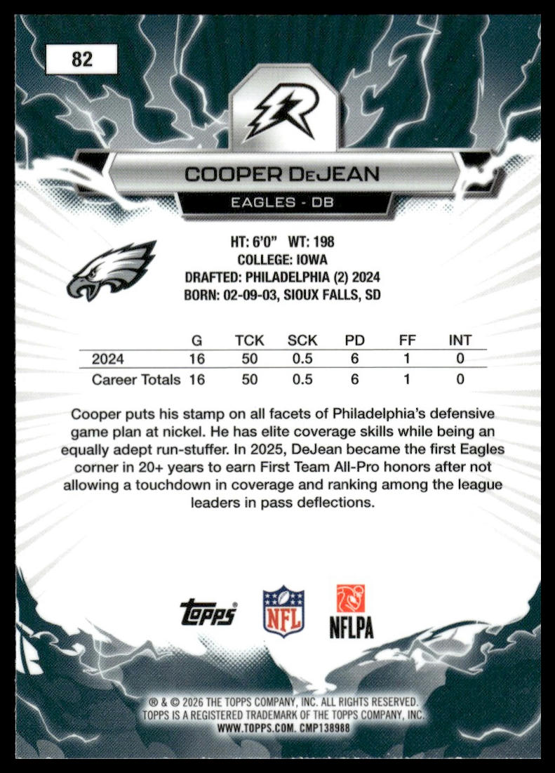 2025 Topps Resurgence #82 Cooper DeJean