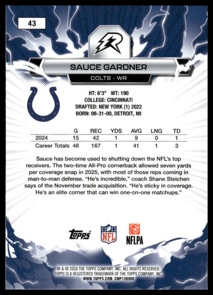 2025 Topps Resurgence #43 Sauce Gardner