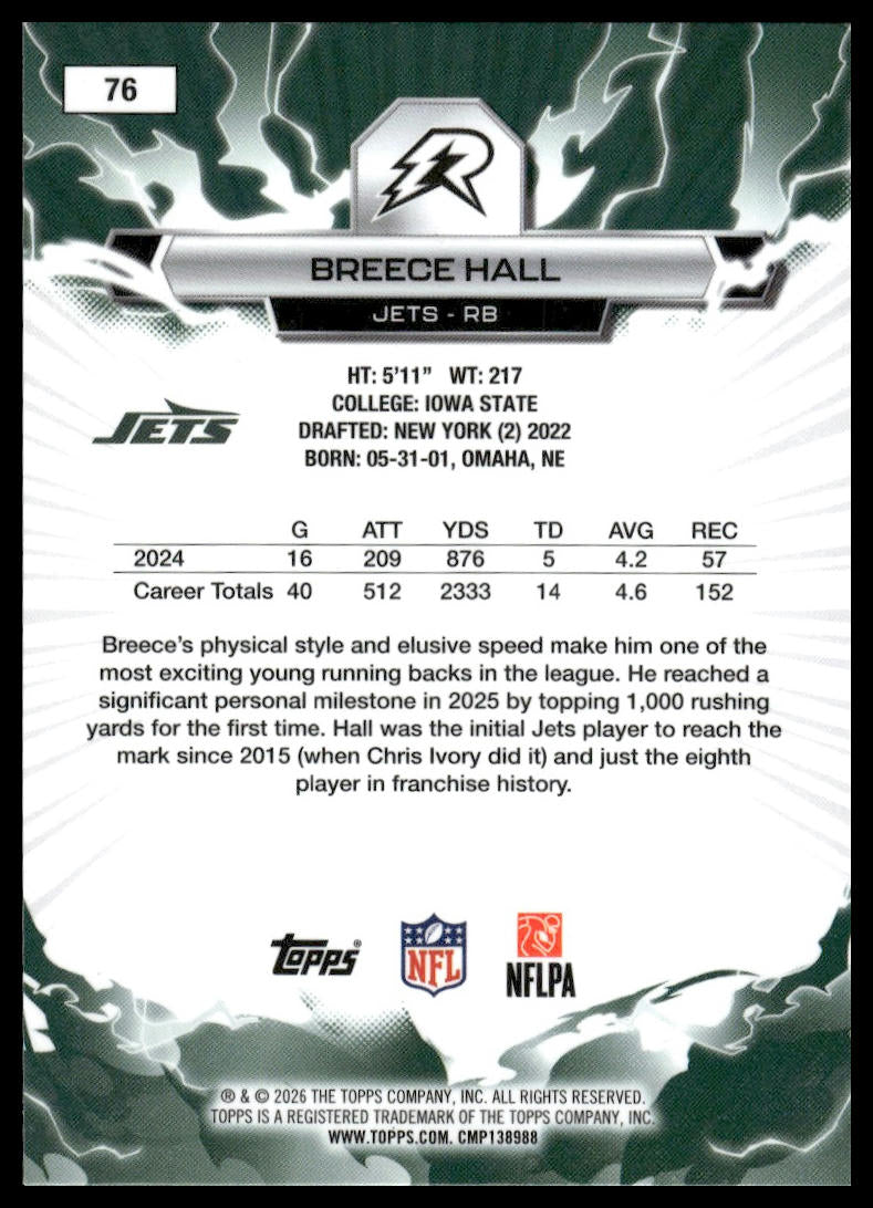 2025 Topps Resurgence #76 Breece Hall