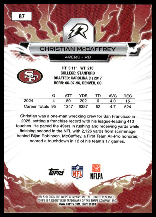 2025 Topps Resurgence #87 Christian McCaffrey