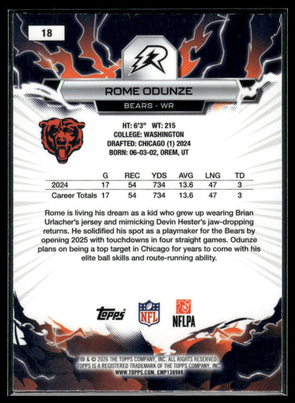2025 Topps Resurgence #18 Rome Odunze