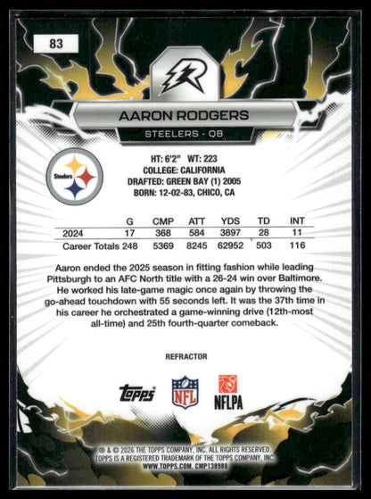 2025 Topps Resurgence #83 Aaron Rodgers Prism Refractor