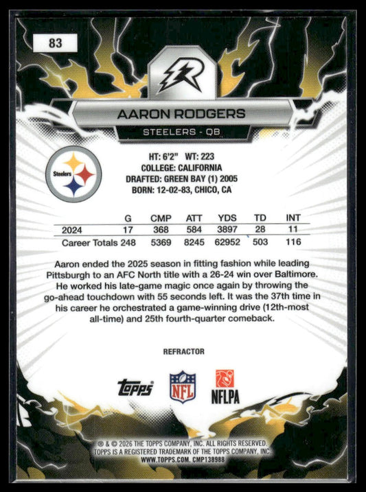 2025 Topps Resurgence #83 Aaron Rodgers Prism Refractor