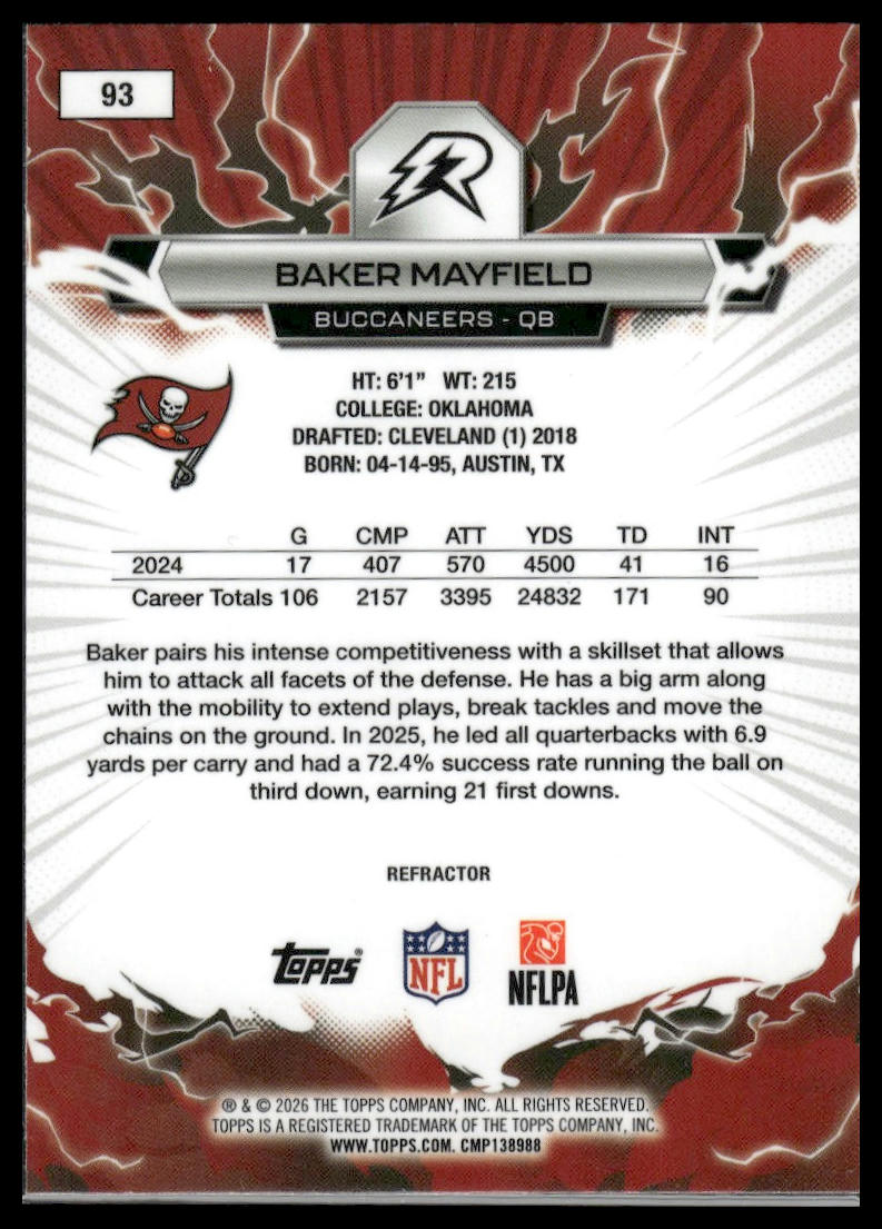 2025 Topps Resurgence #93 Baker Mayfield Refractor