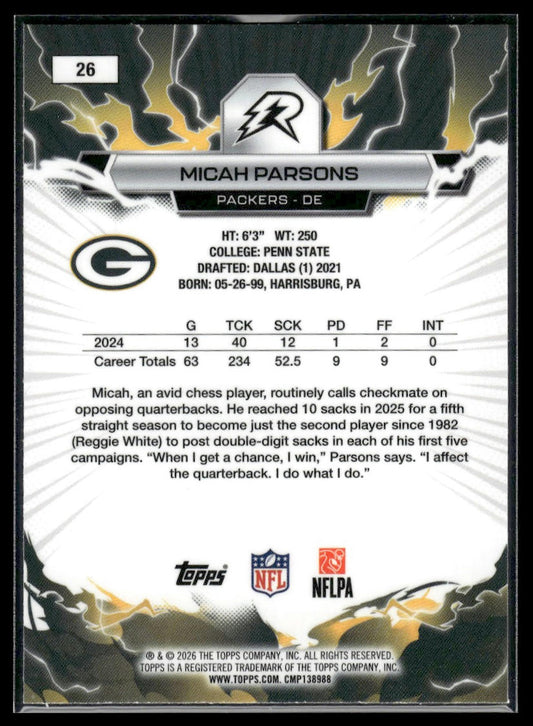 2025 Topps Resurgence #26 Micah Parsons