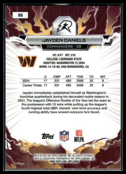 2025 Topps Resurgence #98 Jayden Daniels
